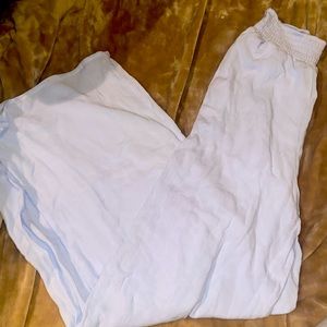 light blue flowy pants